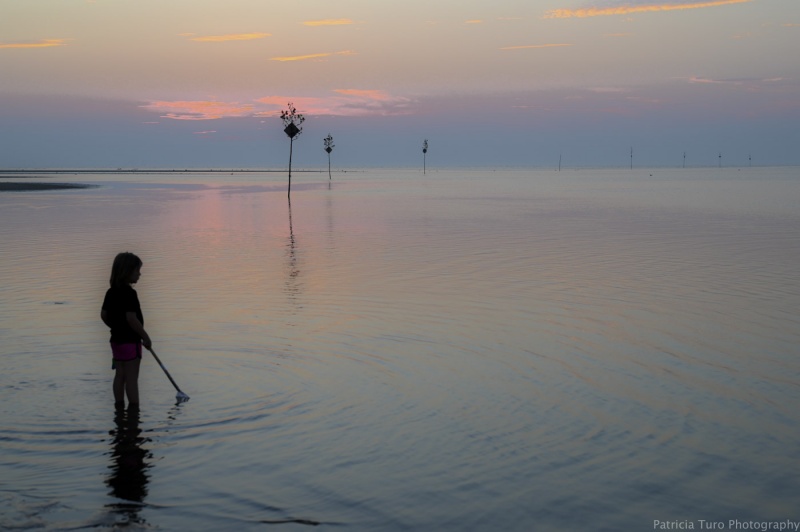 Amazed Child at the Sunset